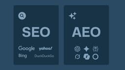 Illustration de l’optimisation pour les moteurs de réponses AEO avec des éléments d’IA